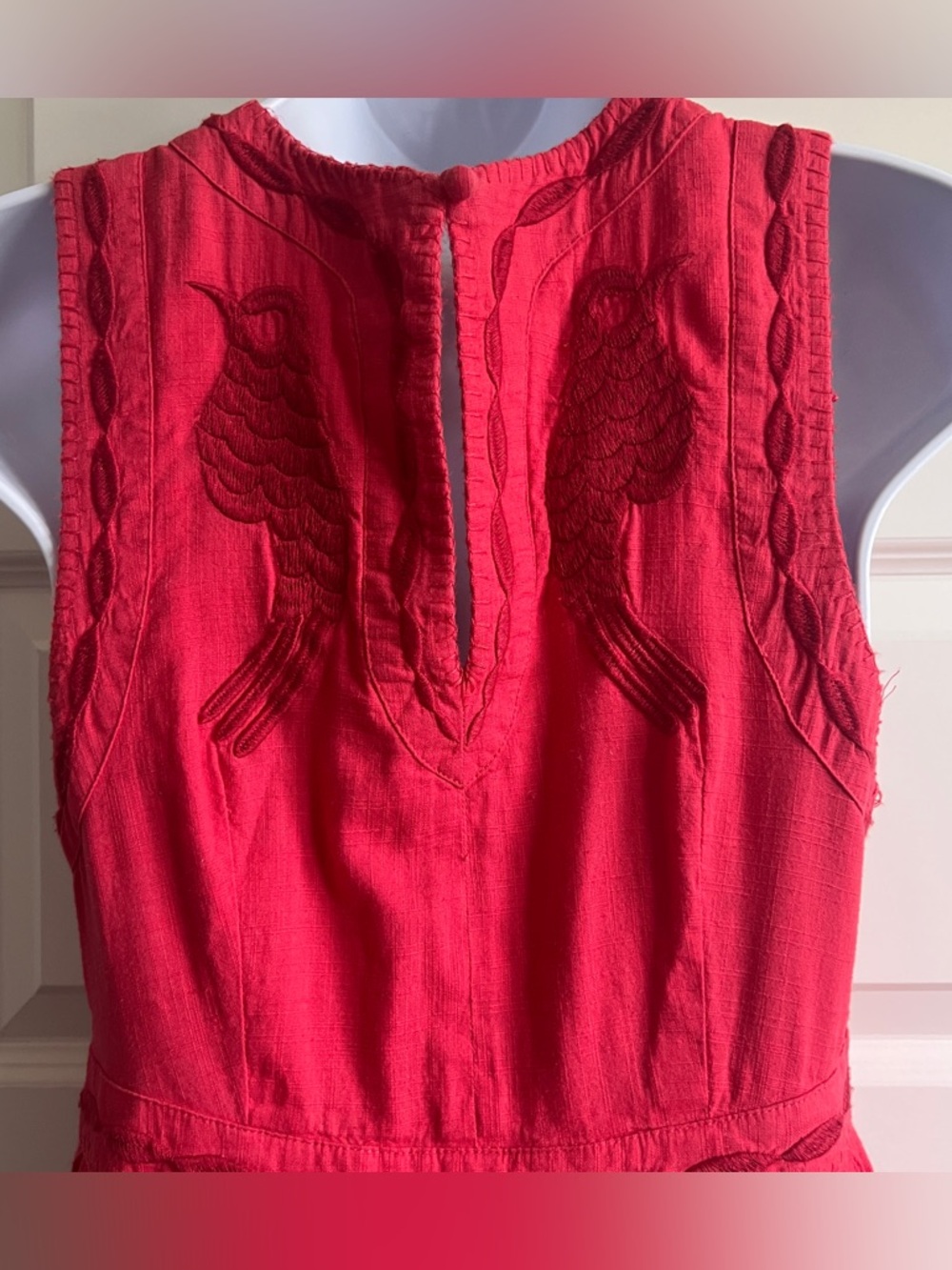 FREE PEOPLE Birds of a Feather Mini Dress or Tunic Sleeveless Size 4 See Note - Picture 5 of 9